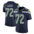S.Seahawks #72 Abraham Lucas Player Navy Limited Vapor Untouchable Home Game STECN Stitched Jerseys