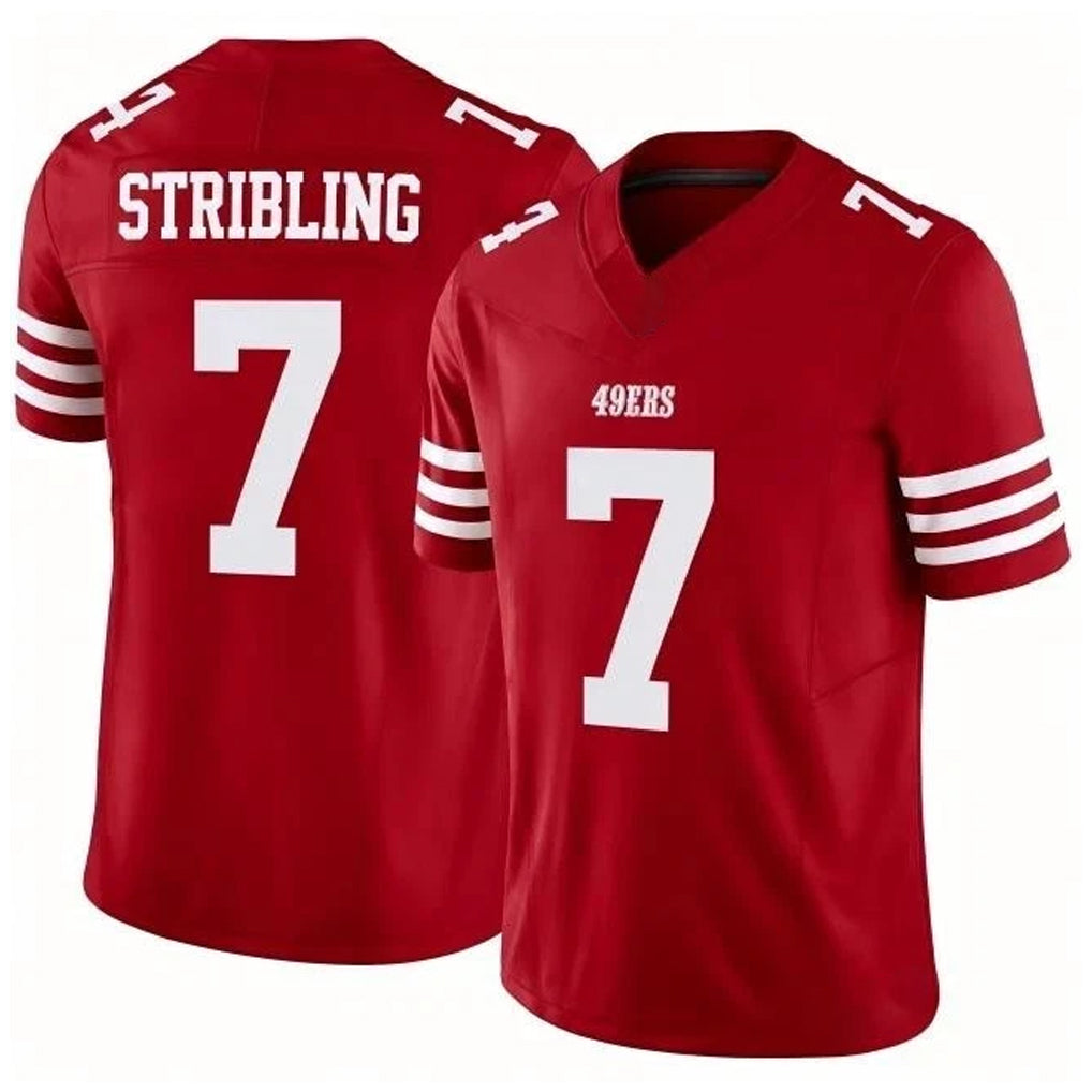 SF.49ers #7 De'Zhaun Stribling Player Red Limited Vapor F.U.S.E. Home Game STECN Stitched Jerseys