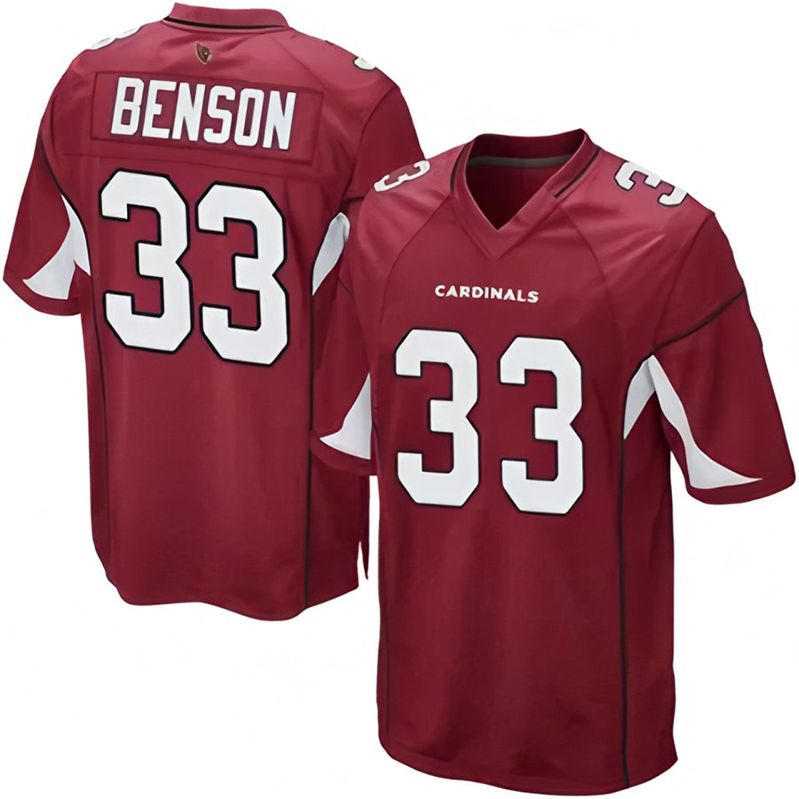 A.Cardinals #33 Trey Benson Player Game STECN Stitched Jerseys