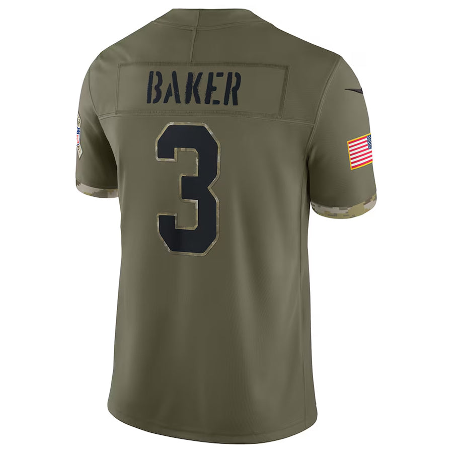 A.Cardinals #3 Budda Baker Player Olive Salute To Service Limited STECN Stitched Jerseys
