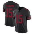 SF.49ers #15 De'Zhaun Stribling Player Black Alternate Limited Vapor Untouchable Home Game STECN Stitched Jerseys
