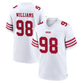 SF.49ers #98 Mykel Williams Player White Game Home STECN Stitched Jerseys