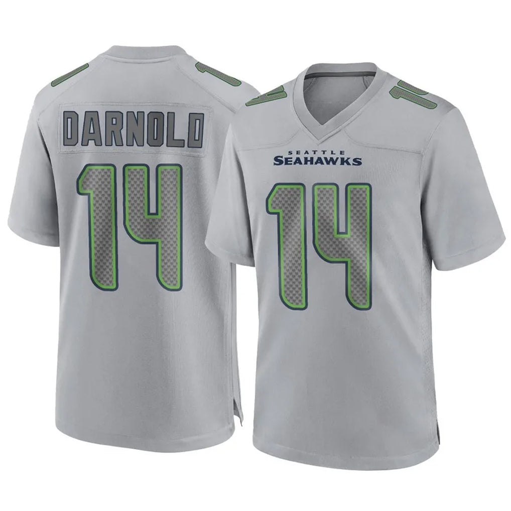 S.Seahawks #14 Sam Darnold Player Gray Atmosphere Fashion Home Game STECN Stitched Jerseys