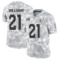 A.Cardinals #21 Garrett Williams Player Camo Salute to Service Limited STECN Stitched Jerseys