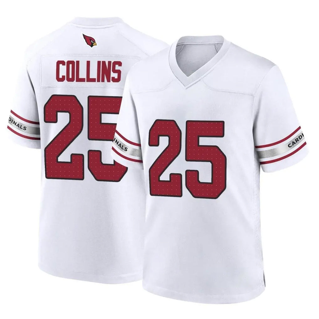 A.Cardinals #25 Zaven Collins Player White Home Game STECN Stitched Jerseys