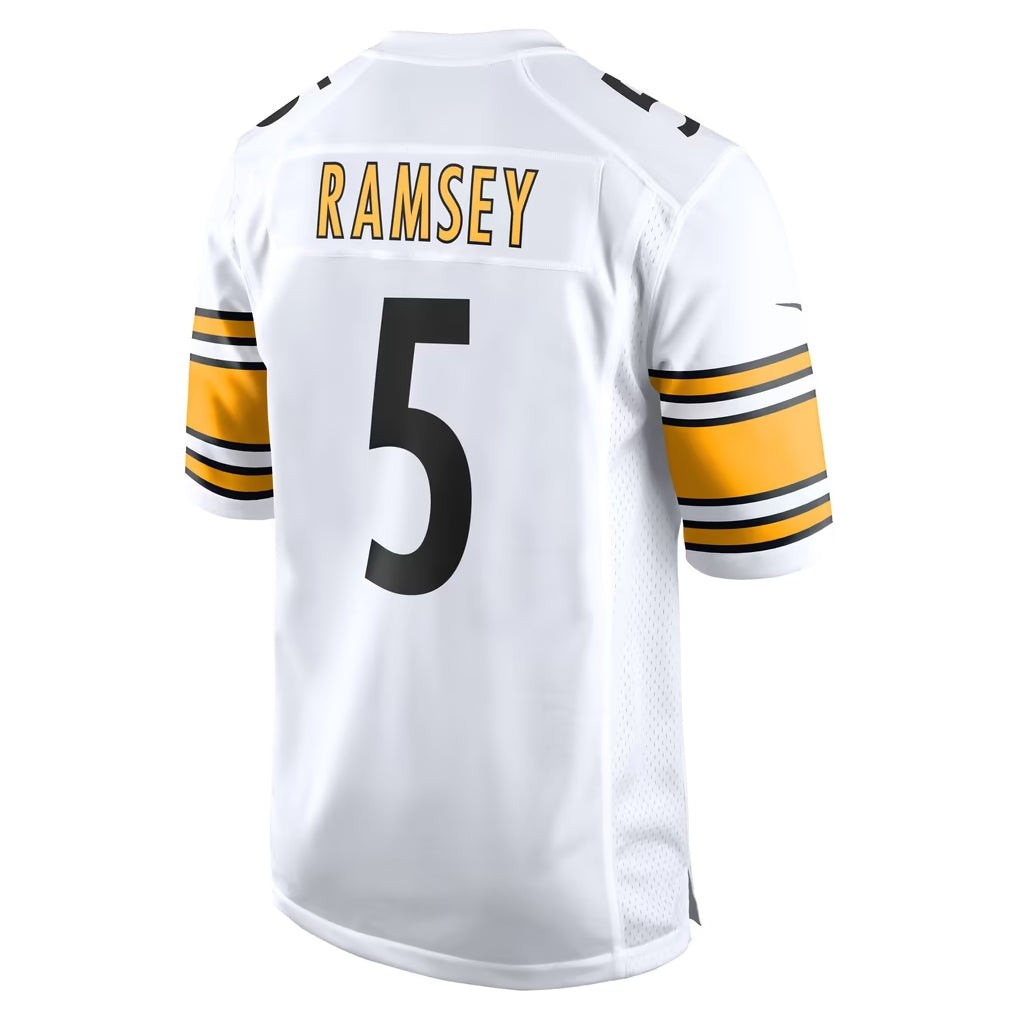 P.Steelers #5 Jalen Ramsey Player White Home Game STECN Stitched Jerseys