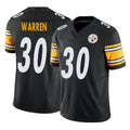 P.Steelers #30 Jaylen Warren Player Black Limited Vapor F.U.S.E. Home Game STECN Stitched Jerseys