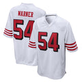 SF.49ers #54 Fred Warner Player White Limited Home Game STECN Stitched Jerseys