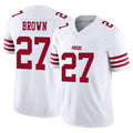 SF.49ers #27 Ji'Ayir Brown Player White Limited Vapor F.U.S.E. Home Game STECN Stitched Jerseys