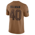 A.Cardinals #40 Pat Tillman Player Brown Salute To Service Limited STECN Stitched Jerseys