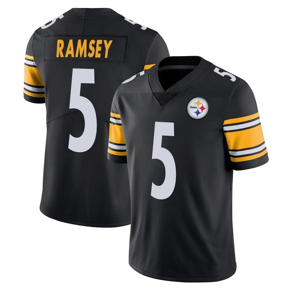P.Steelers #5 Jalen Ramsey Player Black Limited Vapor Untouchable Home Game STECN Stitched Jerseys