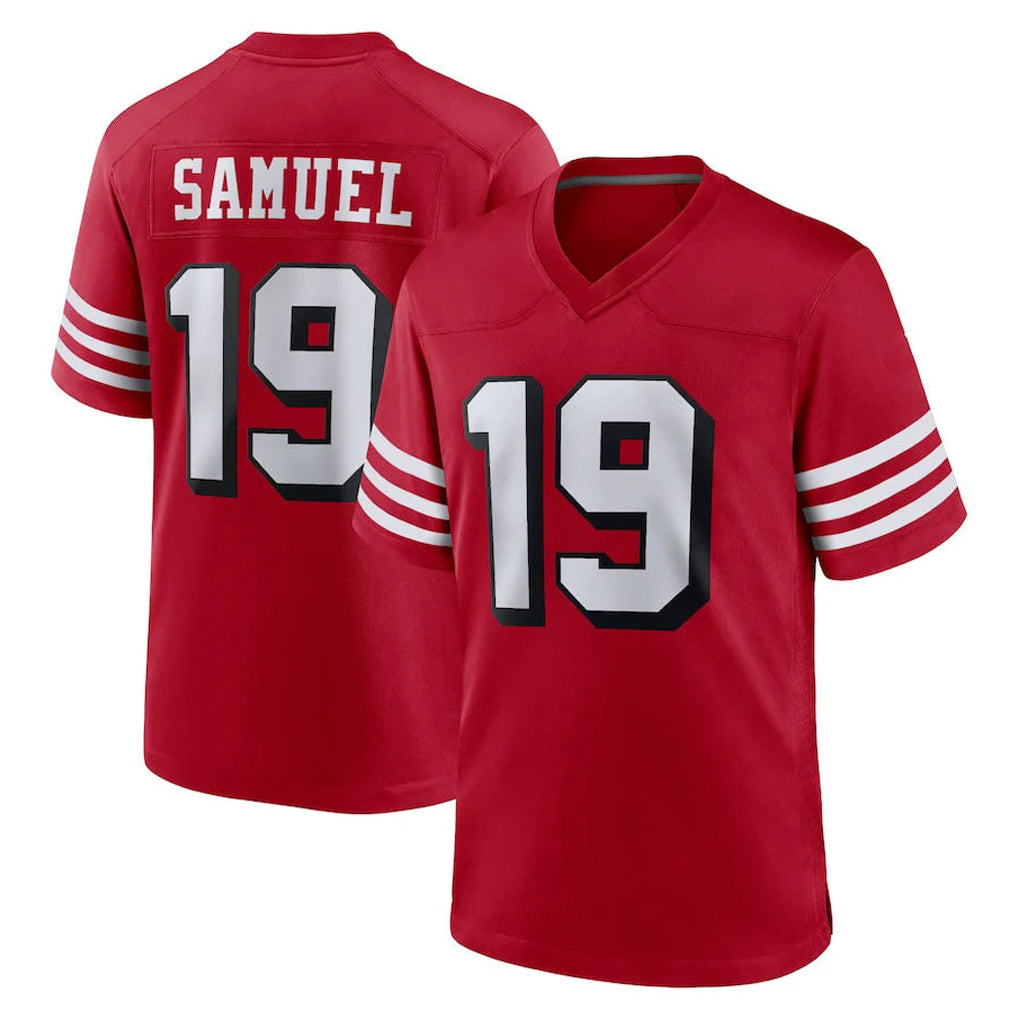 SF.49ers #19 Deebo Samuel Sr. Player Red Limited Alternate Home Game STECN Stitched Jerseys