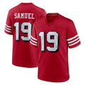 SF.49ers #19 Deebo Samuel Sr. Player Red Limited Alternate Home Game STECN Stitched Jerseys