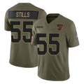 A.Cardinals #55 Dante Stills Player Olive Salute To Service Limited Home Game STECN Stitched Jerseys