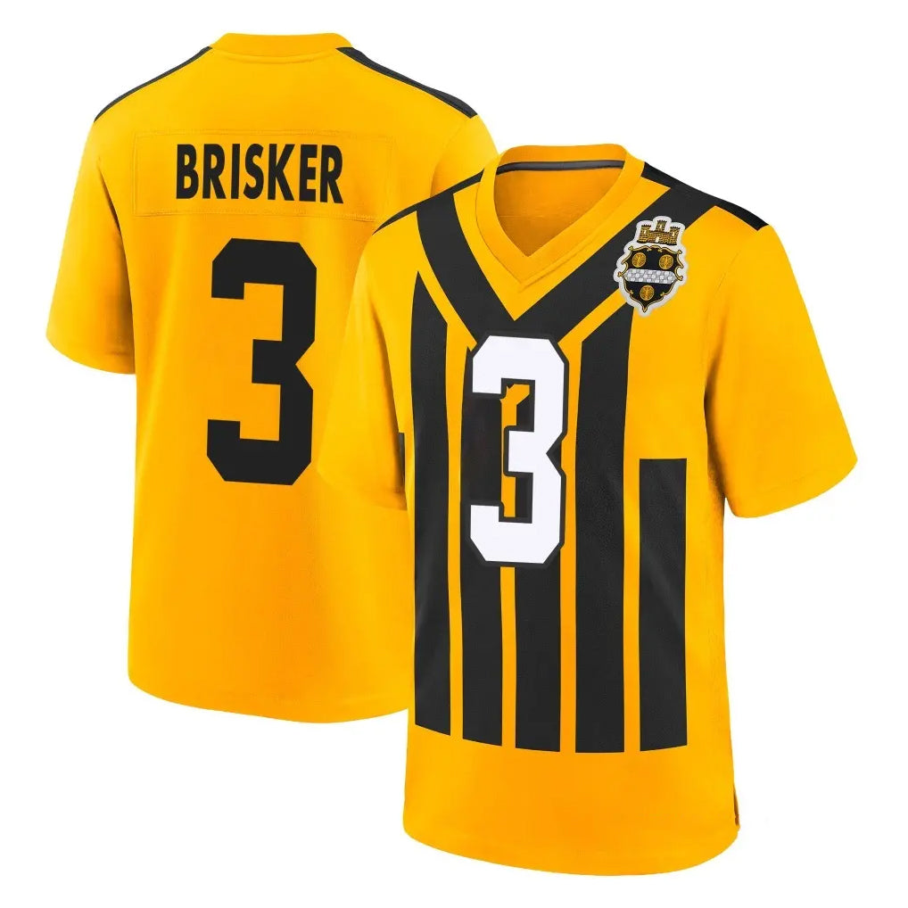 P.Steelers #3 Jaquan Brisker Player Gold Limited 1933 Throwback Home Game STECN Stitched Jerseys