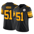 P.Steelers #51 Nick Herbig Player Black Limited 2nd Alternate Vapor F.U.S.E. Home Game STECN Stitched Jerseys