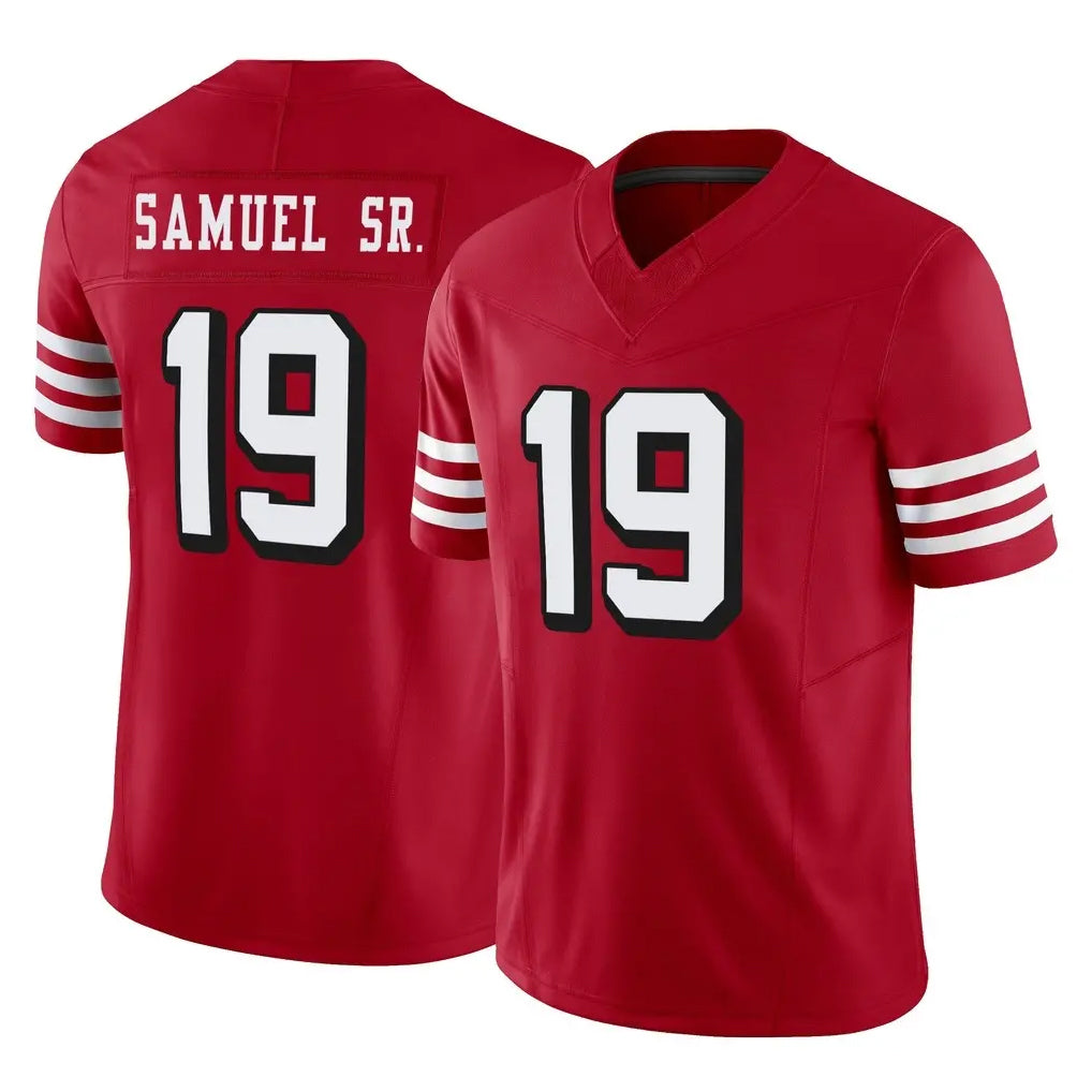 SF.49ers #19 Deebo Samuel Sr. Player Red Limited Alternate Vapor F.U.S.E. Home Game STECN Stitched Jerseys