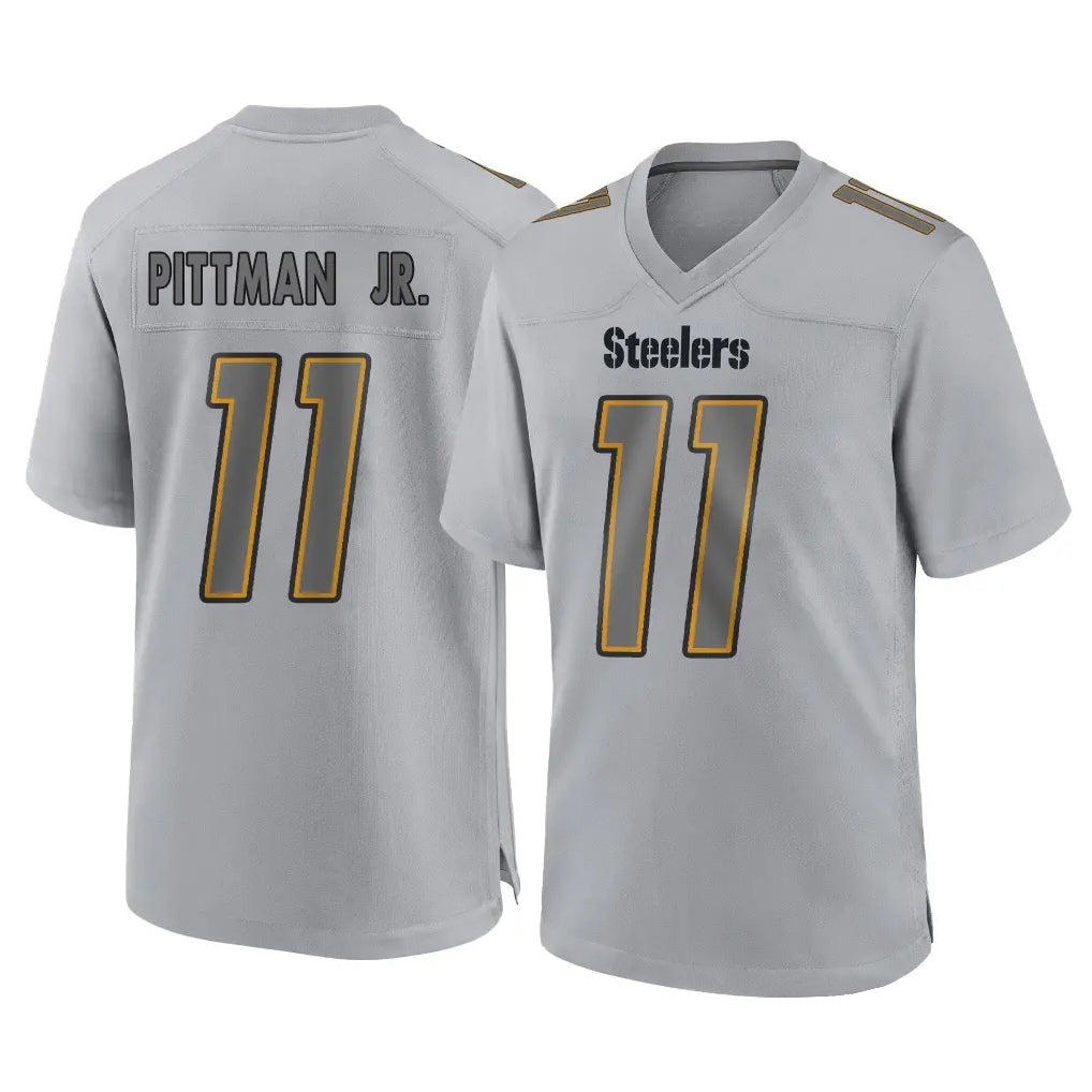 P.Steelers #11 Michael Pittman Jr. Player Gray Atmosphere Fashion Home Game STECN Stitched Jerseys