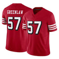 SF.49ers #57 Dre Greenlaw Player Red Limited Alternate Vapor F.U.S.E. Home Game STECN Stitched Jerseys