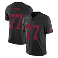 SF.49ers #77 Dominick Puni Player Black Alternate Limited Vapor Untouchable Home Game STECN Stitched Jerseys