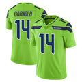 S.Seahawks #14 Sam Darnold Player Green Limited Color Rush Home Game STECN Stitched Jerseys