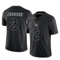 A.Cardinals #2 Will Johnson Player Black RFLCTV Limited Home Game STECN Stitched Jerseys