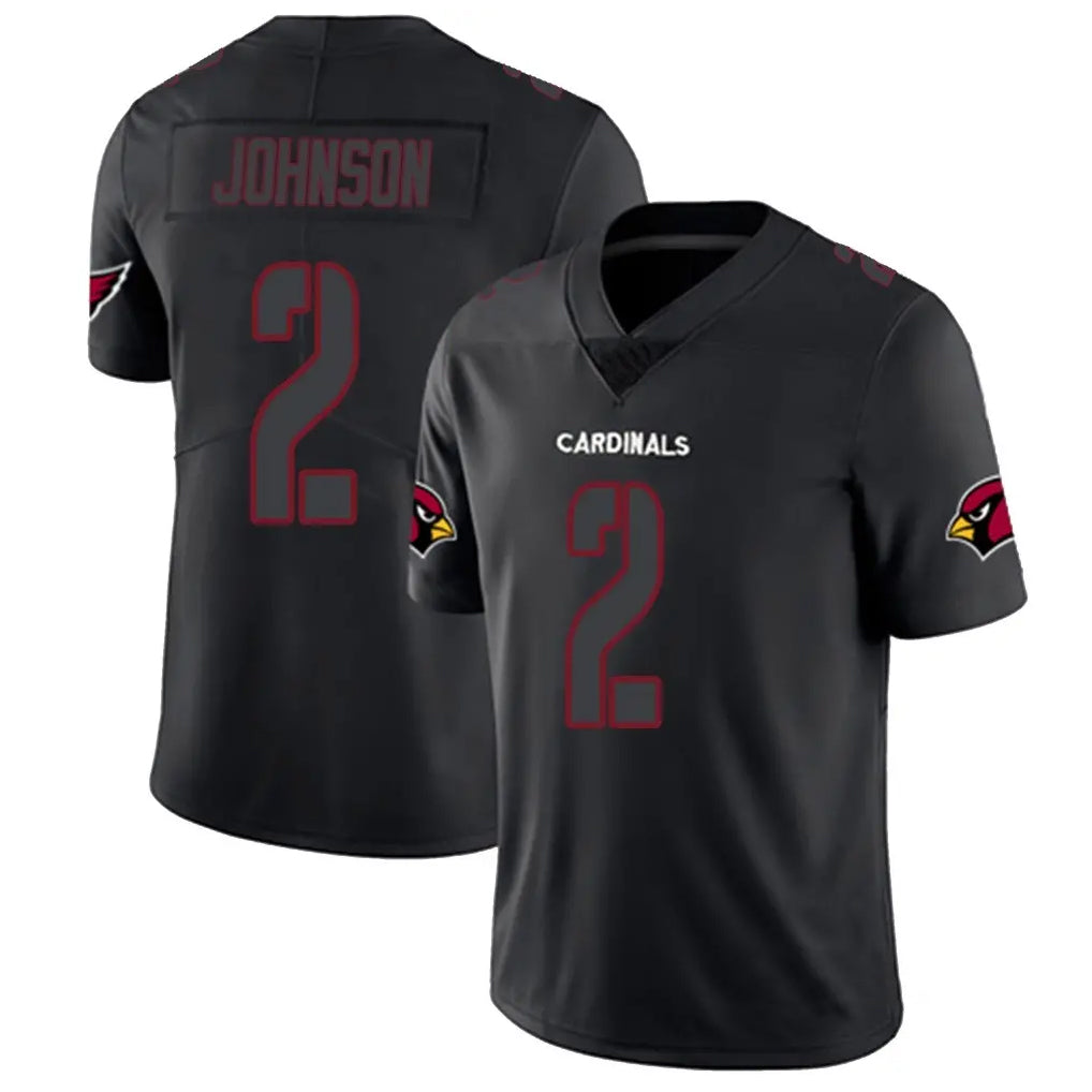 A.Cardinals #2 Will Johnson Player Black Impact Limited Home Game STECN Stitched Jerseys
