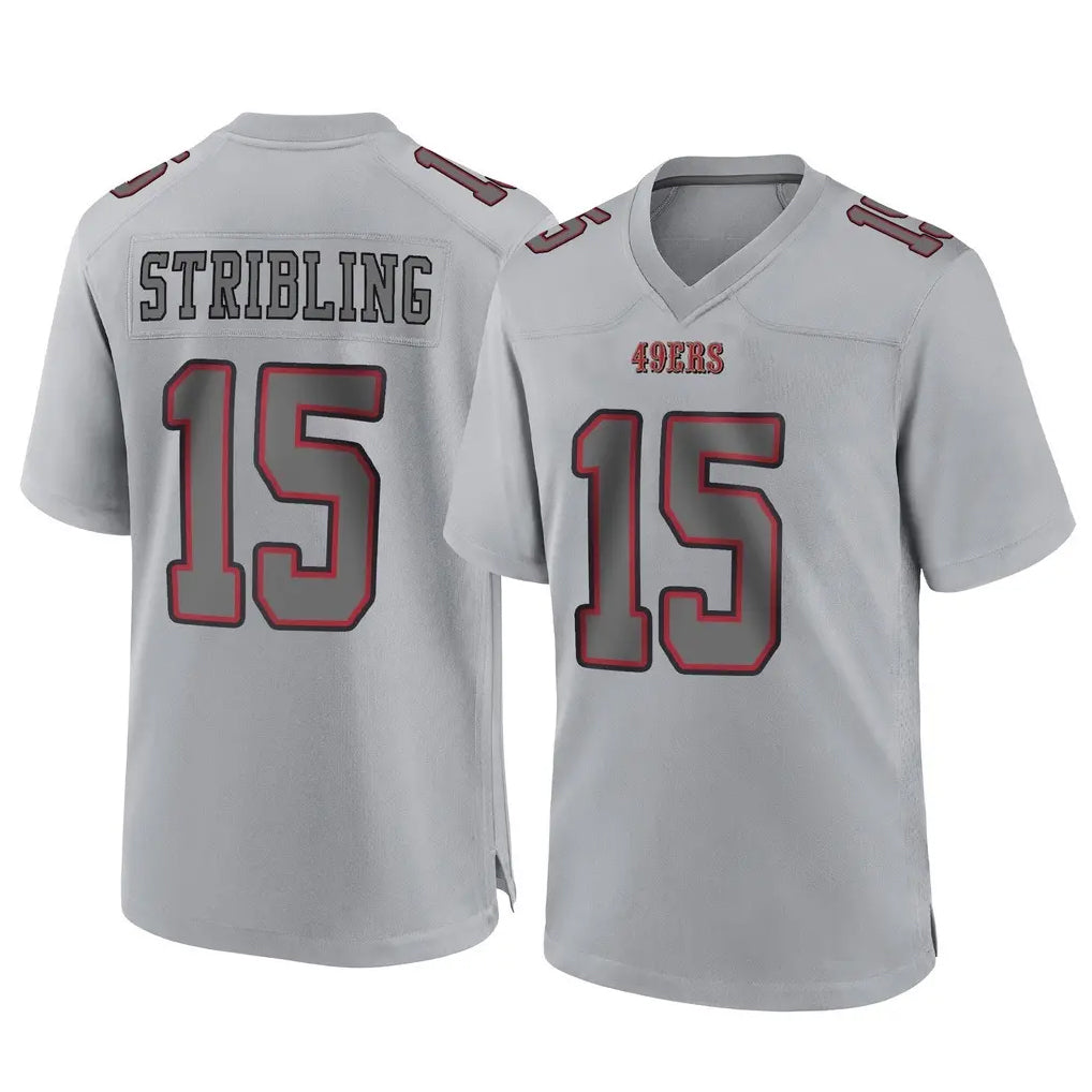 SF.49ers #15 De'Zhaun Stribling Player Gray Atmosphere Fashion Home Game STECN Stitched Jerseys