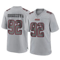 SF.49ers #92 Osa Odighizuwa Player Gray Atmosphere Fashion Home Game STECN Stitched Jerseys