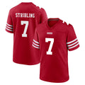 SF.49ers #7 De'Zhaun Stribling Player Red Game Home STECN Stitched Jerseys