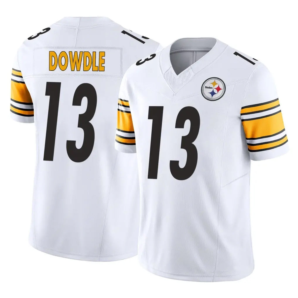 P.Steelers #13 Rico Dowdle Player White Limited Vapor F.U.S.E. Home Game STECN Stitched Jerseys
