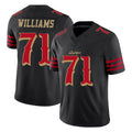 SF.49ers #71 Trent Williams Player Black Limited Rivalries Collection Home Game STECN Stitched Jerseys