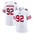 SF.49ers #92 Osa Odighizuwa Player White Game Home STECN Stitched Jerseys