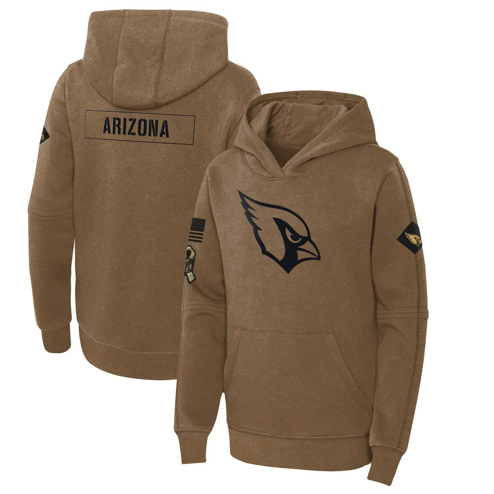 A.Cardinals ## Cardinals Blank Player Brown Salute To Service Limited Hoodies STECN Stitched Jerseys