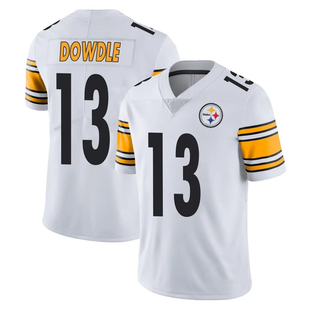 P.Steelers #13 Rico Dowdle Player White Limited Vapor Untouchable Home Game STECN Stitched Jerseys