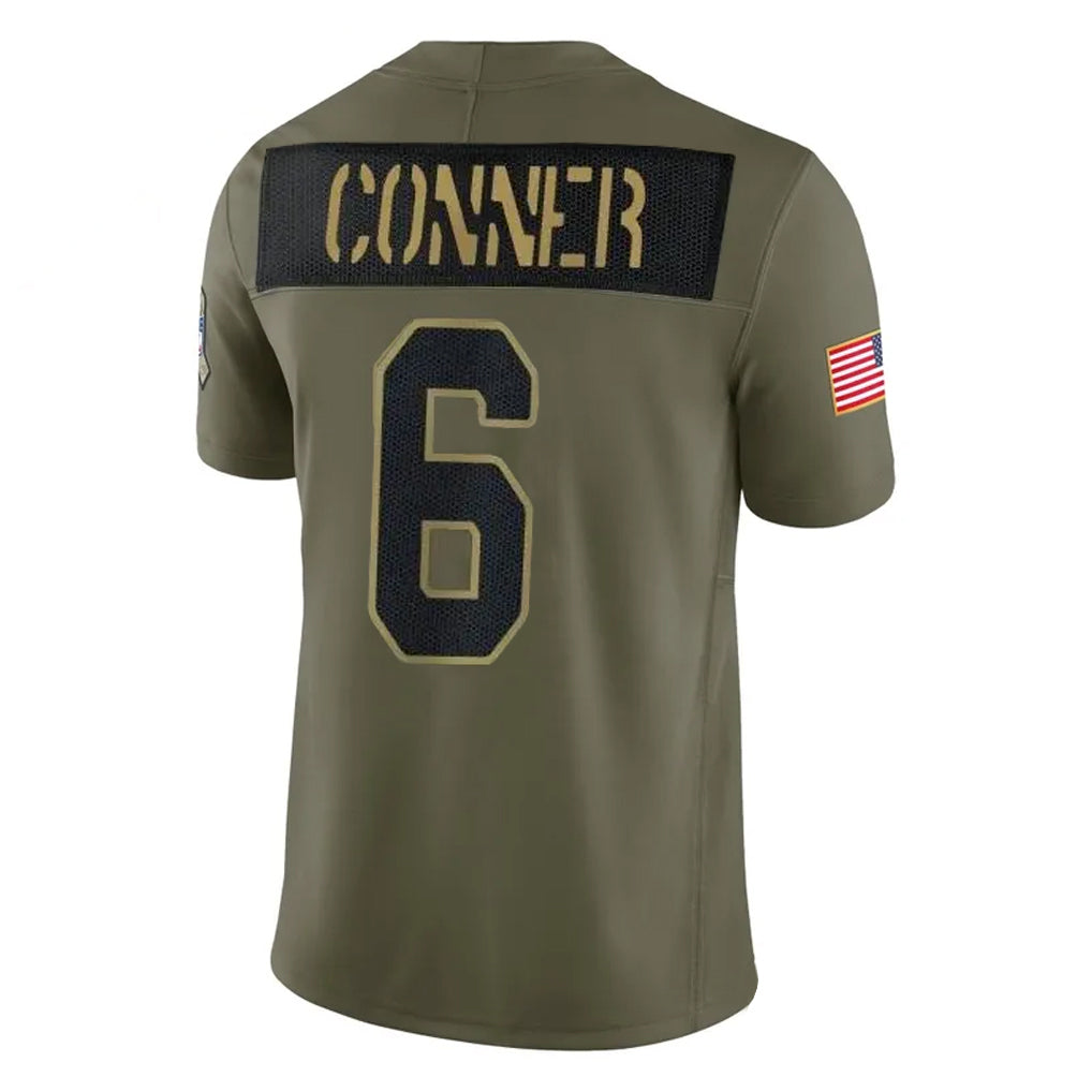 A.Cardinals #6 James Conner Player Olive Salute To Service Home Game STECN Stitched Jerseys