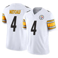 P.Steelers #4 DK Metcalf Player White Limited Vapor F.U.S.E. Home Game STECN Stitched Jerseys