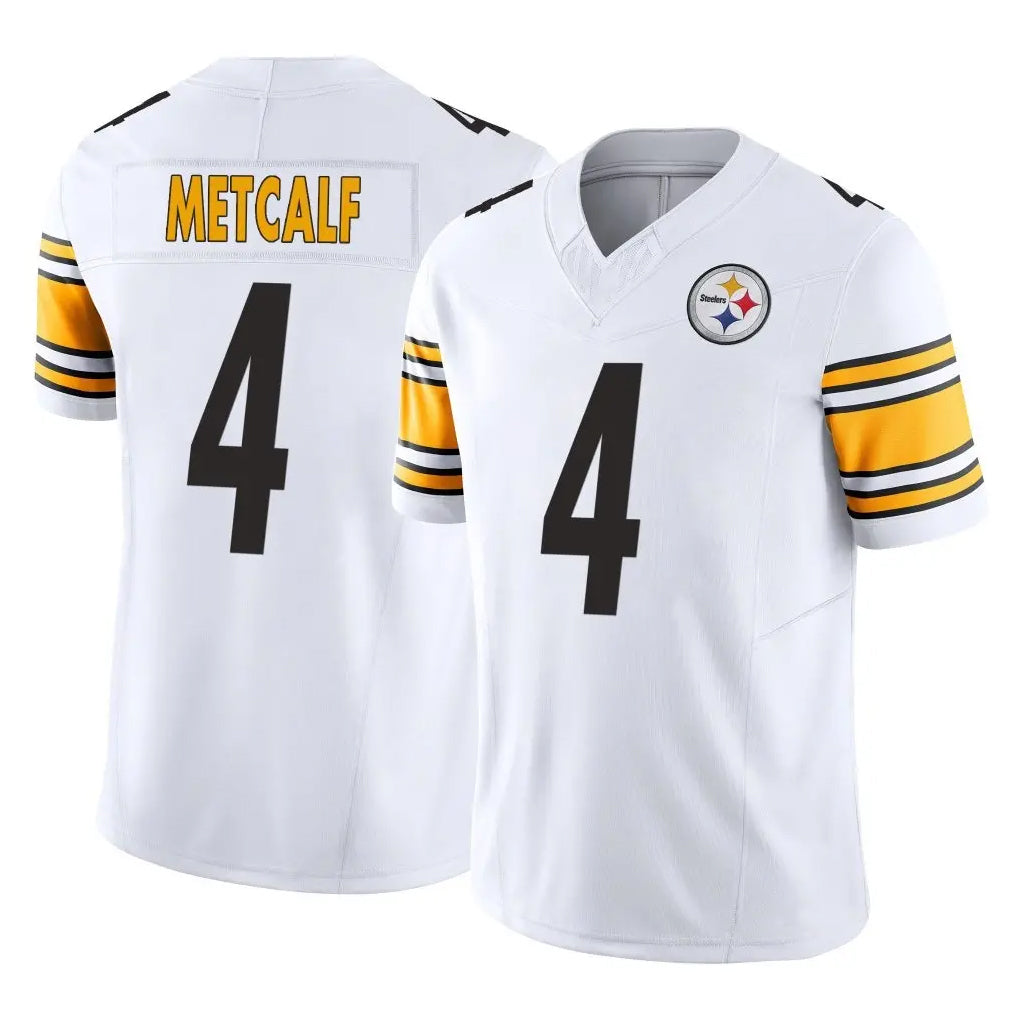 P.Steelers #4 DK Metcalf Player White Limited Vapor F.U.S.E. Home Game STECN Stitched Jerseys