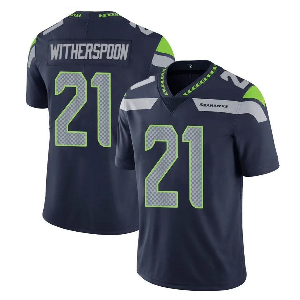 S.Seahawks #21 Devon Witherspoon Player Navy Limited Vapor Untouchable Home Game STECN Stitched Jerseys