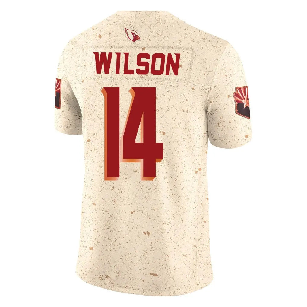 A.Cardinals #14 Michael Wilson Player Cream Rivalries Collection Vapor Limited Home Game STECN Stitched Jerseys
