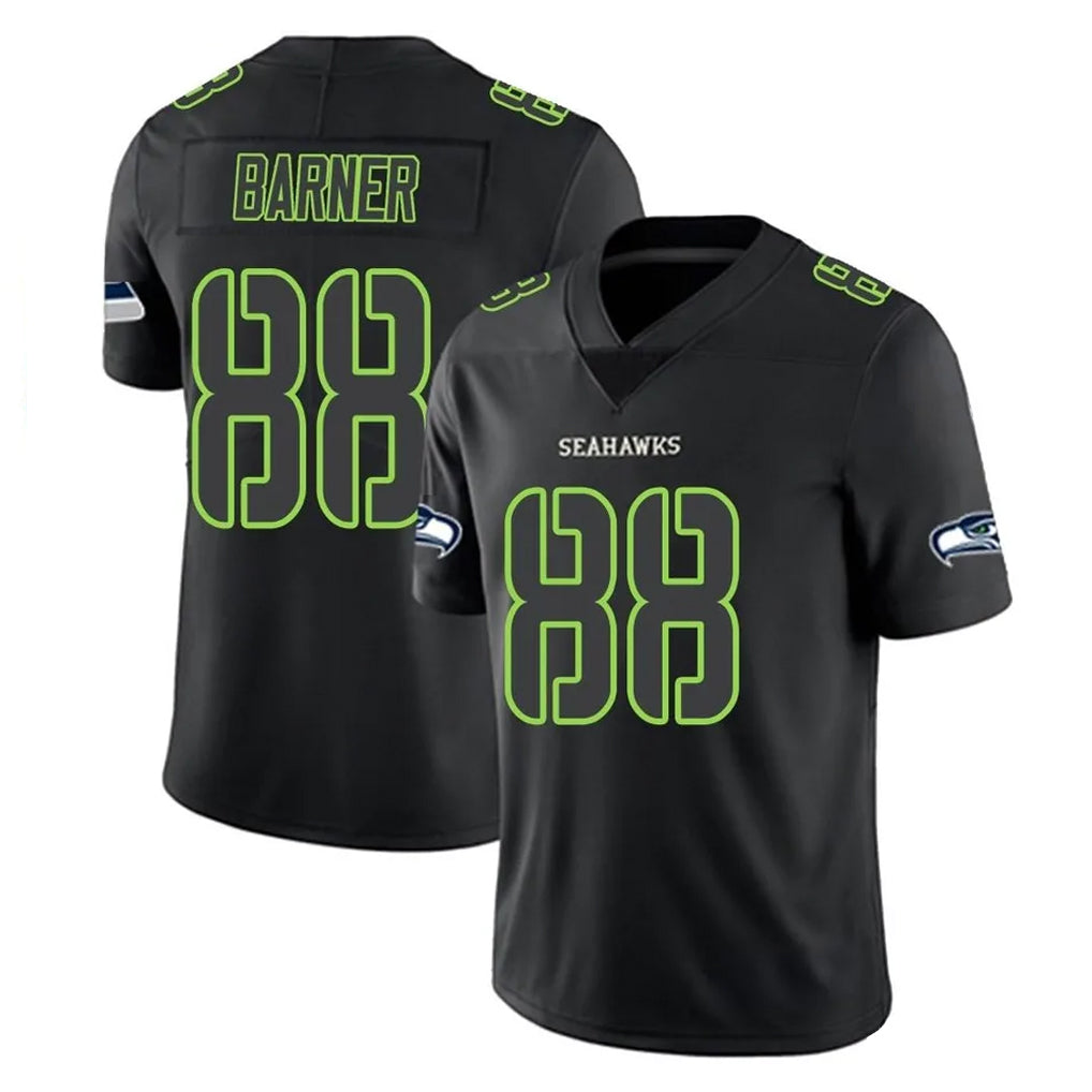 S.Seahawks #88 AJ Barner Player Black Impact Limited Home Game STECN Stitched Jerseys