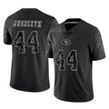 SF.49ers #44 Kyle Juszczyk Player Black Limited Reflective Home Game STECN Stitched Jerseys