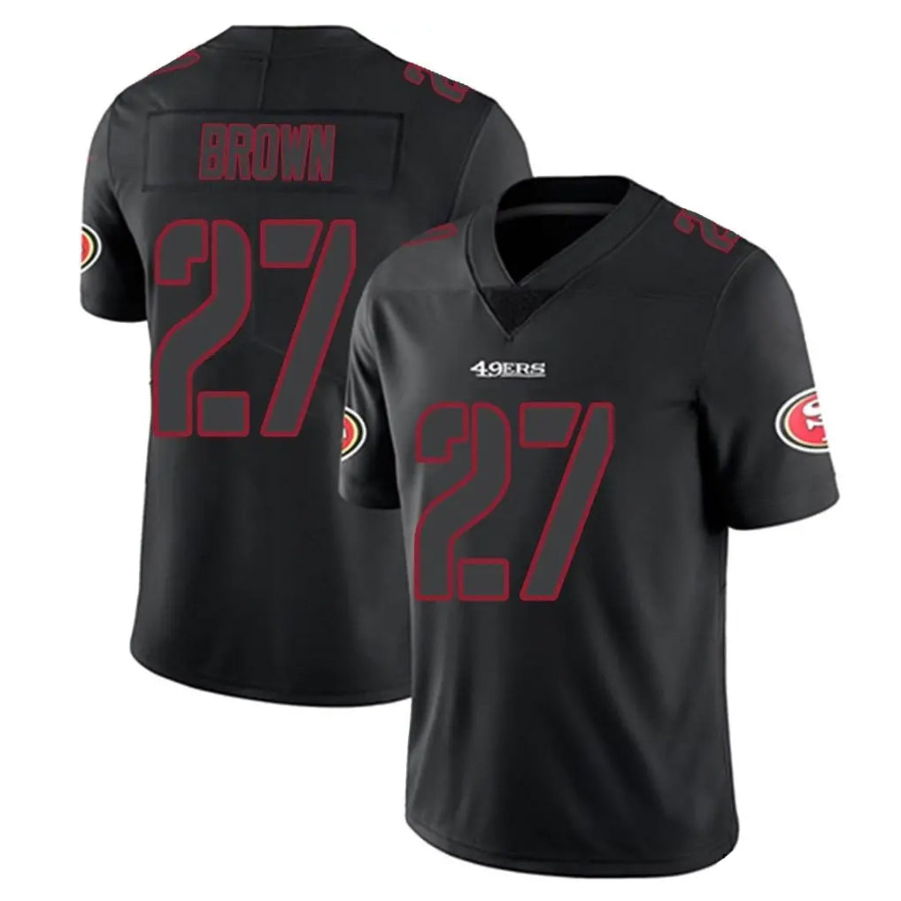 SF.49ers #27 Ji'Ayir Brown Player Black Impact Limited Home Game STECN Stitched Jerseys