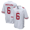 SF.49ers #6 Malik Mustapha Player White Home Game STECN Stitched Jerseys