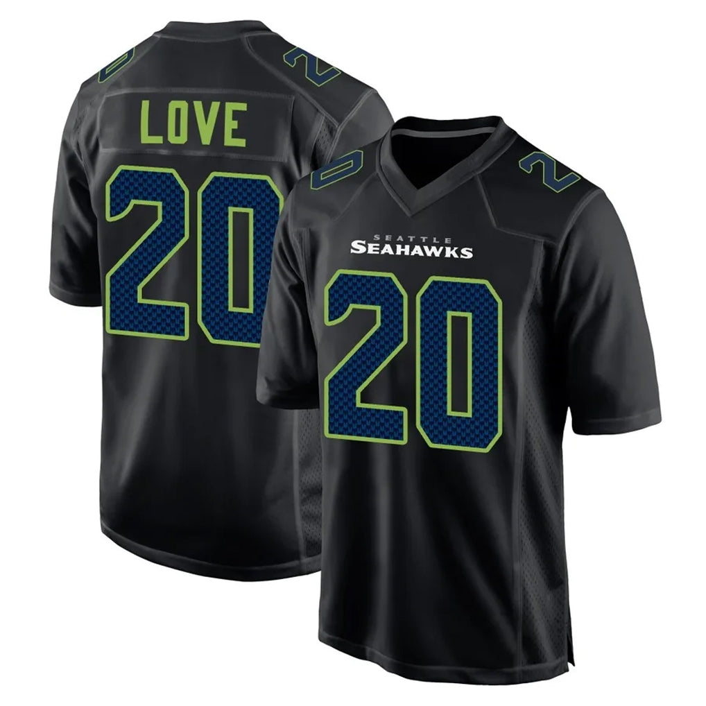 S.Seahawks #20 Julian Love Player Black Limited Fashion Home Game STECN Stitched Jerseys