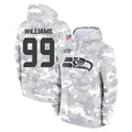 S.Seahawks #99 Leonard Williams Player Arctic Camo Limited Salute to Service Pullover Hoodies Game STECN Stitched Jerseys