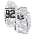 SF.49ers #92 Osa Odighizuwa Player Arctic Camo Limited Salute to Service Pullover Hoodies Game STECN Stitched Jerseys