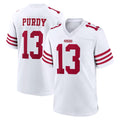 SF.49ers #13 Brock Purdy Player White Game Home STECN Stitched Jerseys