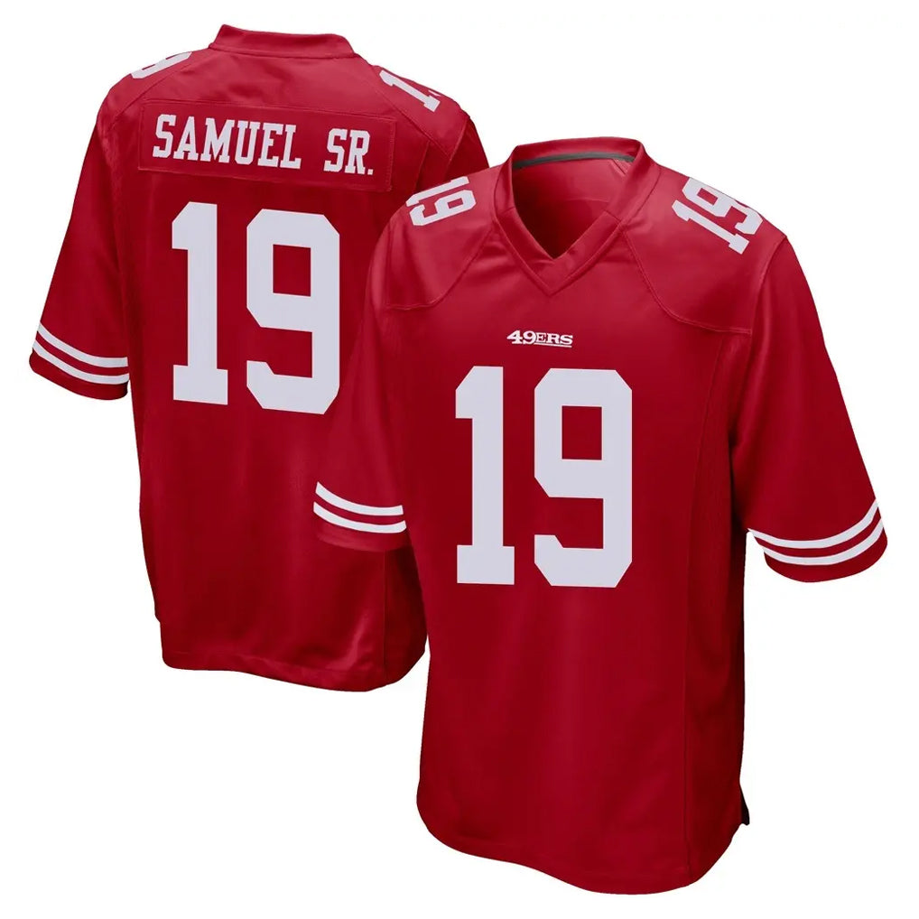 SF.49ers #19 Deebo Samuel Sr. Player Red Home Game STECN Stitched Jerseys