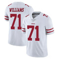 SF.49ers #71 Trent Williams Player White Limited Vapor Untouchable Home Game STECN Stitched Jerseys
